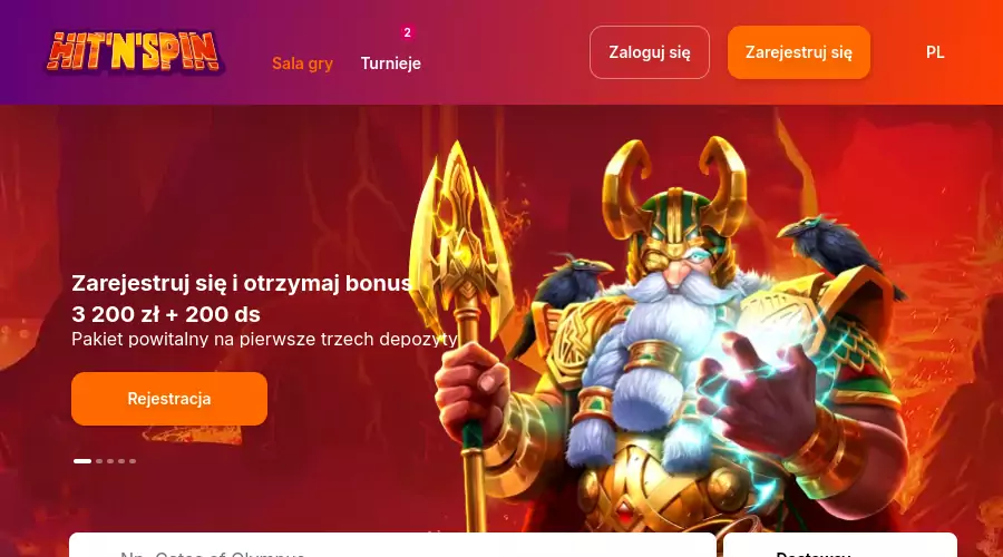 Hit'N'Spin screenshot HitnSpin strona internetowa