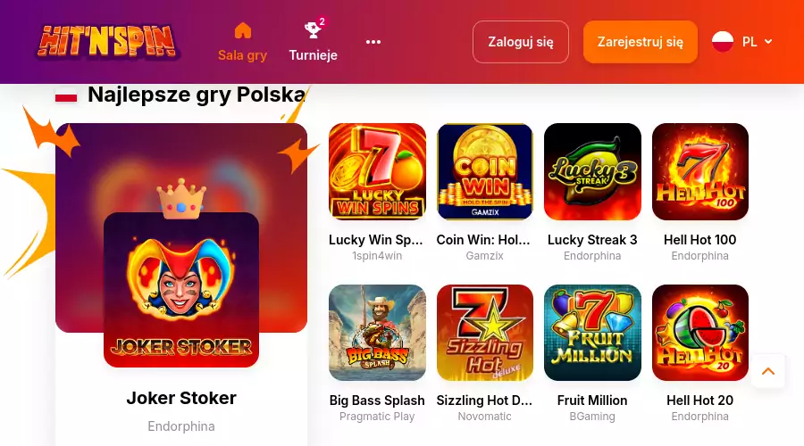 Hit'N'Spin casino online HitnSpin kasyno internetowe