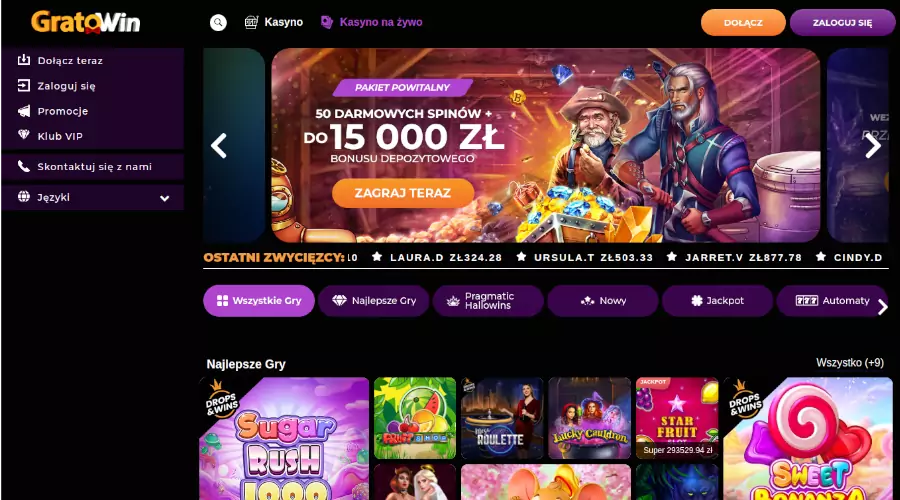 Gratowin Casino review Gratowin kasyno pl