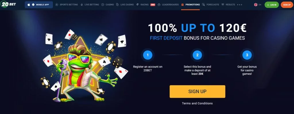 Bonus powitalny w 20Bet