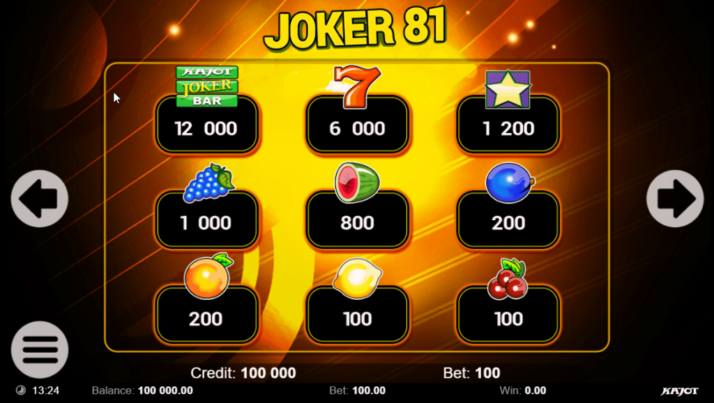 joker 81 automat w polskich kasynach