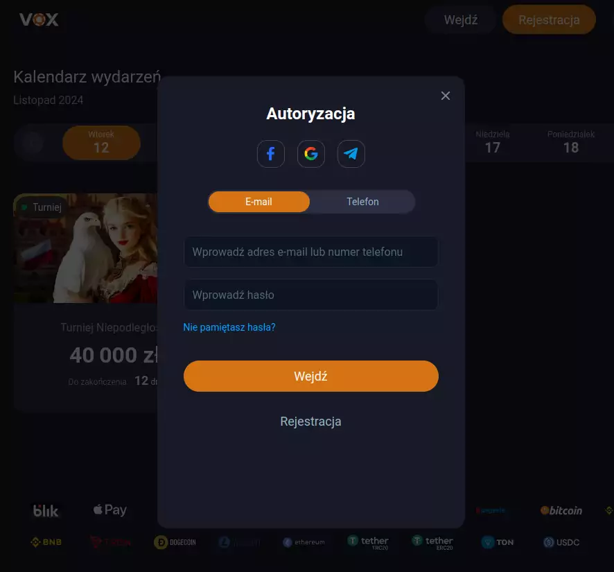 Vox Casino bonus bez depozytu Vox Casino logowanie
