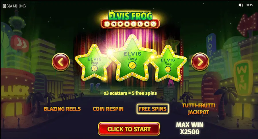 15 darmowych spinów bez depozytu w slot elvis frog in vegas