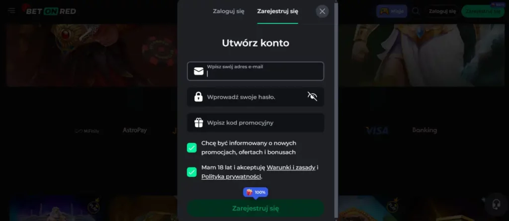 Betonred casino bonus code na darmowe spiny