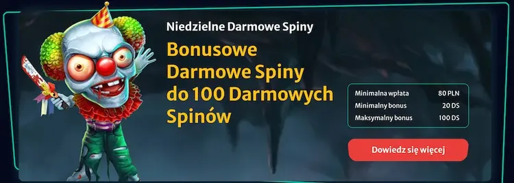 do 100 darmowych spinów bez depozytu