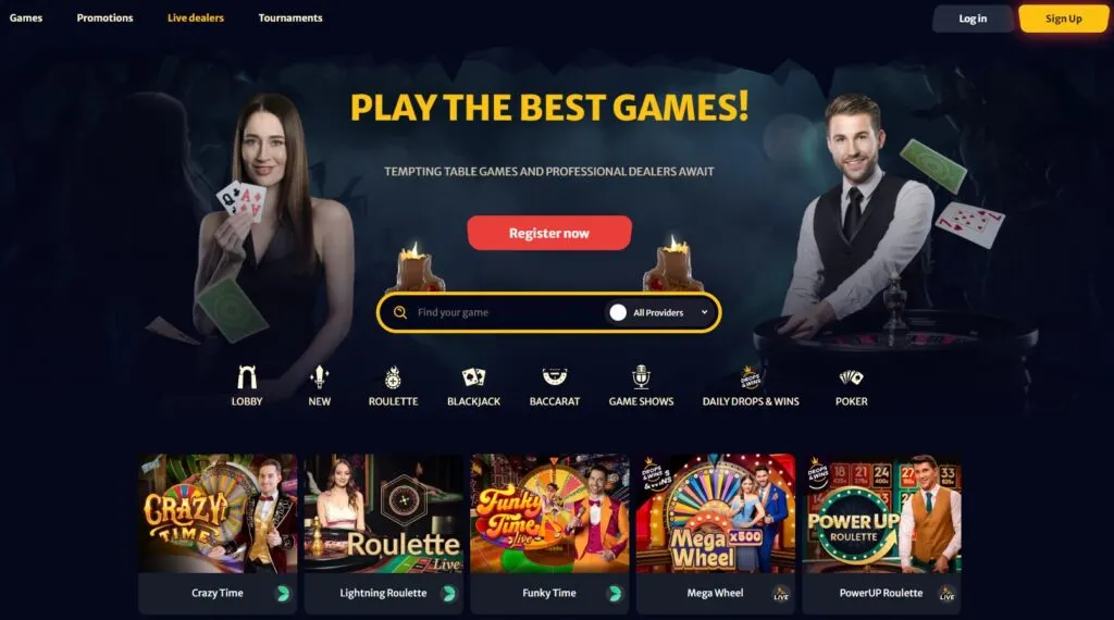 Kasyno na żywo w Hellspin poziom vip