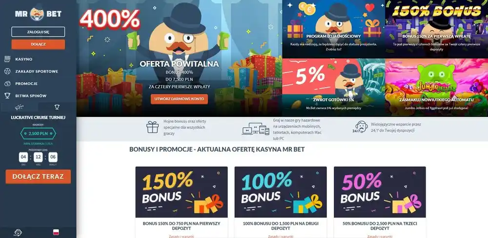 bonus bez depozytu mr bet casino od pragmatic play