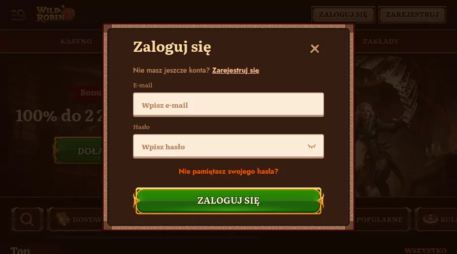 Casino Wild Robin logowanie wild robin login